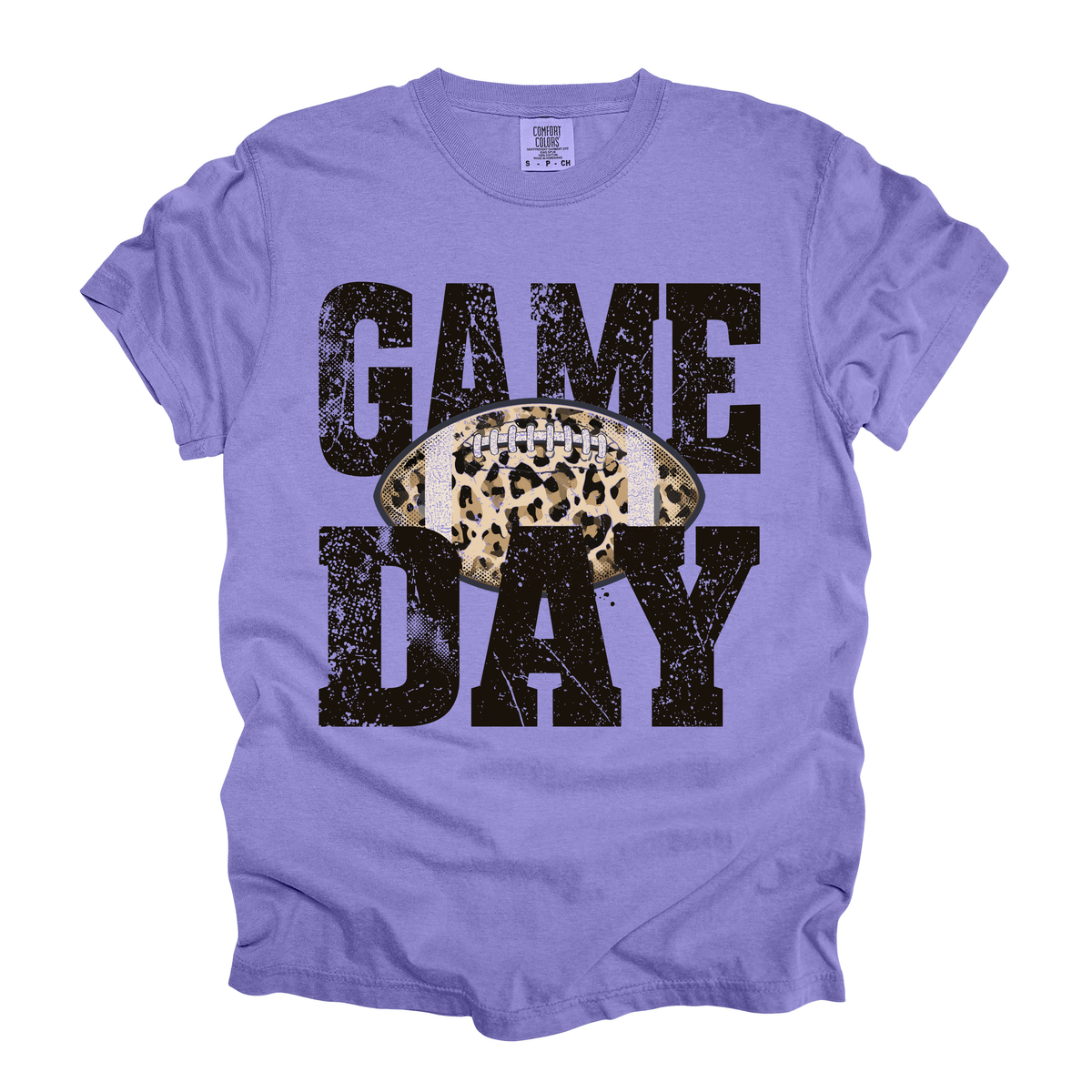 Game Day Leopard Football Tee