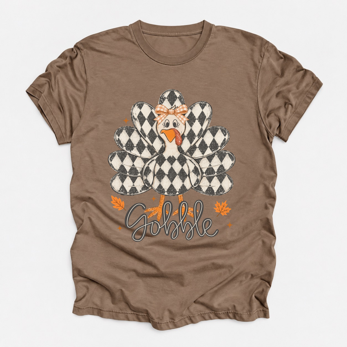 Gobble Turkey Graphic Tee | Cute Thanksgiving & Fall T-Shirt