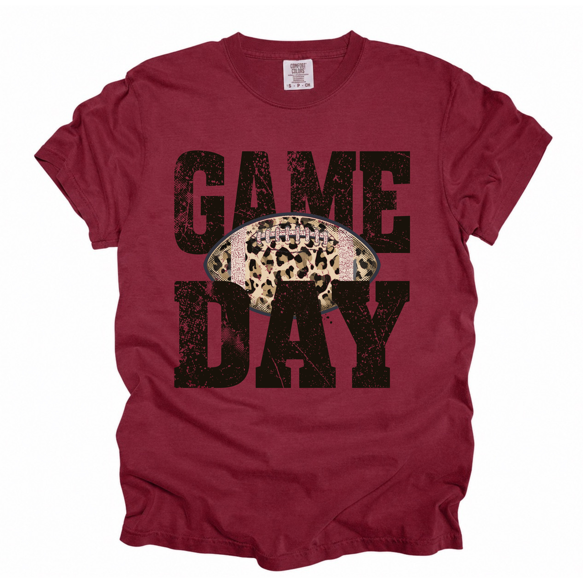 Game Day Leopard Football Tee
