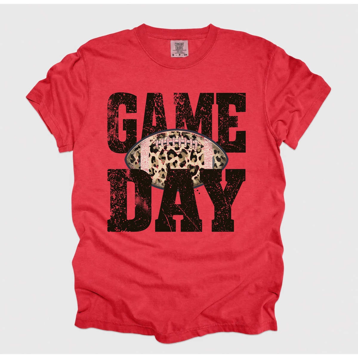 Game Day Leopard Football Tee