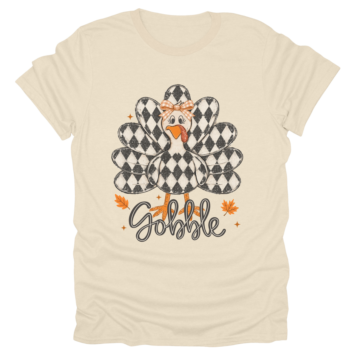 Gobble Turkey Graphic Tee | Cute Thanksgiving & Fall T-Shirt