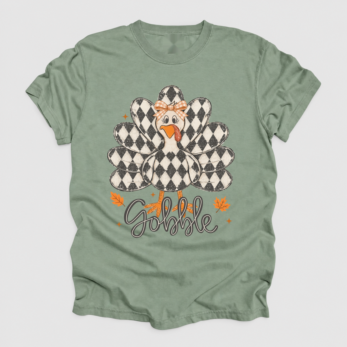 Gobble Turkey Graphic Tee | Cute Thanksgiving & Fall T-Shirt
