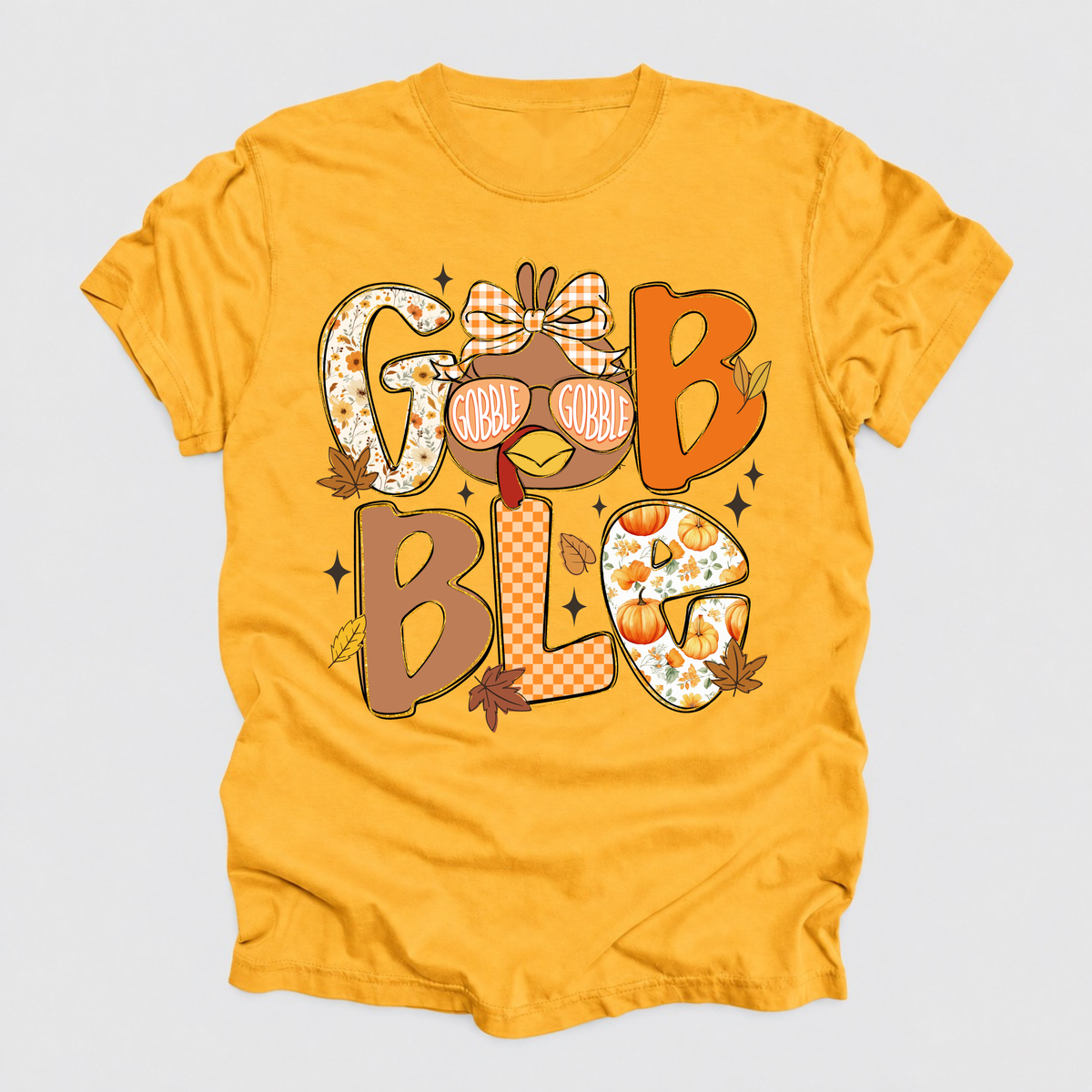 Kids Gobble Gobble Thanksgiving Shirt | Boys & Girls Turkey Tee | 2T–Youth XL