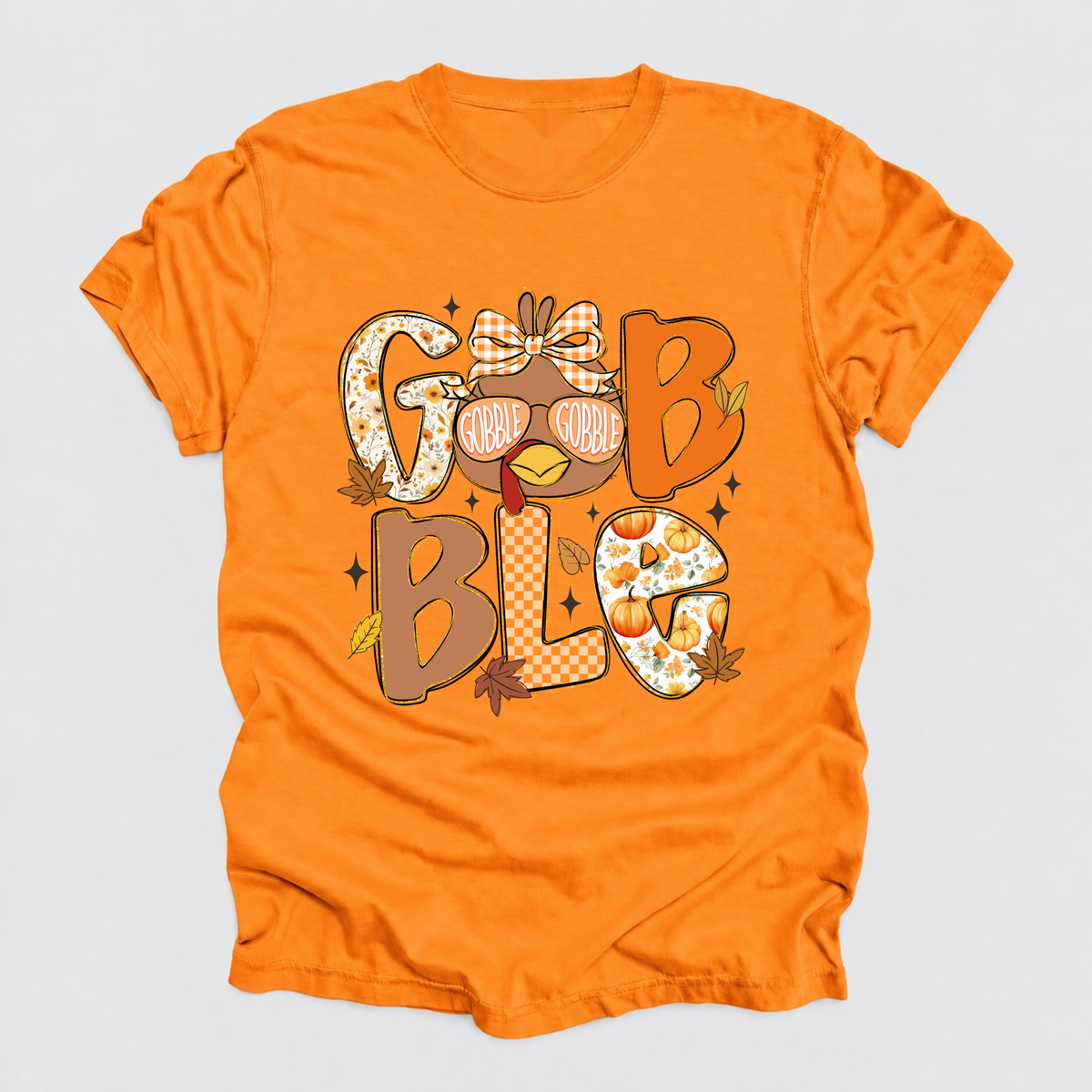 Kids Gobble Gobble Thanksgiving Shirt | Boys & Girls Turkey Tee | 2T–Youth XL