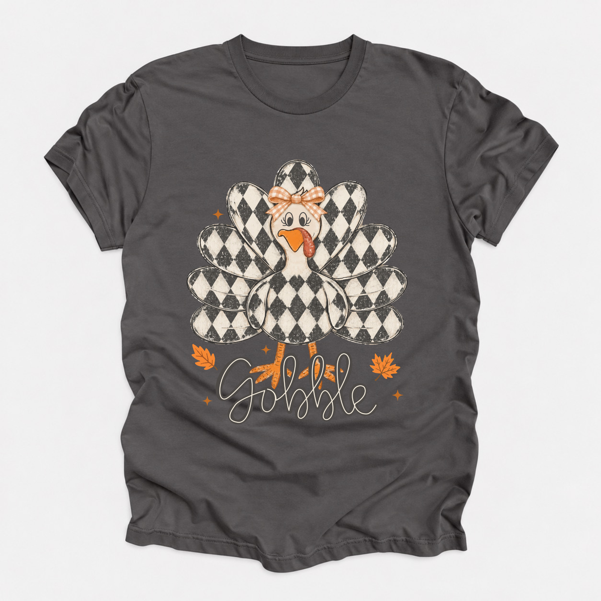 Gobble Turkey Graphic Tee | Cute Thanksgiving & Fall T-Shirt